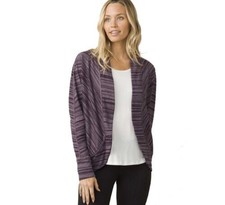 Prana Womens Paradiso Cocoon Stripe Open Front Cardigan Top Sweater Womens Sz S
