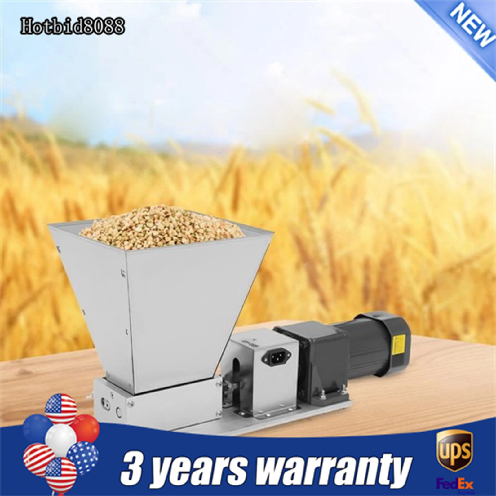 60W Commercial Spice Grain Grinder Electric Grain Mill Grinder 20kg/H 75rpm