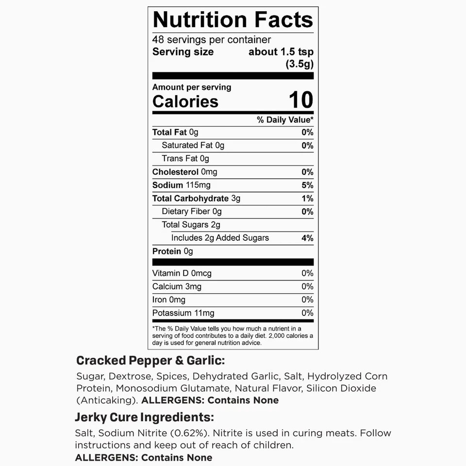 Condimento cecina de pimienta agrietada y ajo Nesco, 6 lb. Rendimiento BJG-6 Nesco BJG-6 Foto 3 de 4