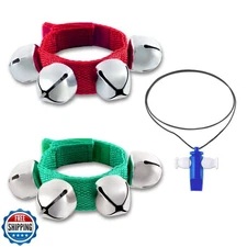 EASTROCK 2 PCS Wrist Bells Jingle Bells Christmas Musical Rhythm Wrist Shakin