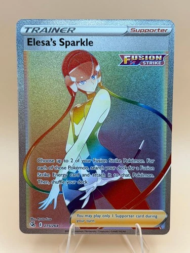 Elesa's Sparkle 275/264 Rainbow Rare Fusion Strike Pokemon Near Mint