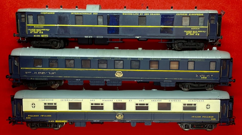 FRANCE TRAINS HO 3 voitures voyageurs CIWL Pullman dining wagon lit fourgon - Photo 3/4