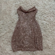 Windsor Rose Gold Sequin Mini Dress Size XS