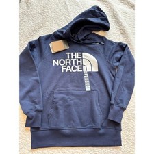The North Face Women's Half Dome Pullover Hoodie Navy Blue Logo Sweatshirt Small