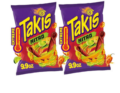 New Limited Takis Nitro Habanero Cucumber Lime Crunchy Chips 9.9oz 2 PACK