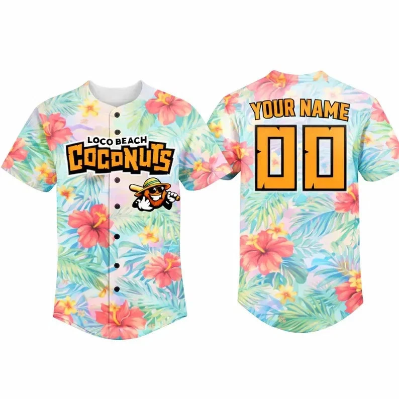 Personalized Coconuts Baseball Jersey, Loco Beach Jersey Shirt, Custom Coconuts
Opens in a new windo