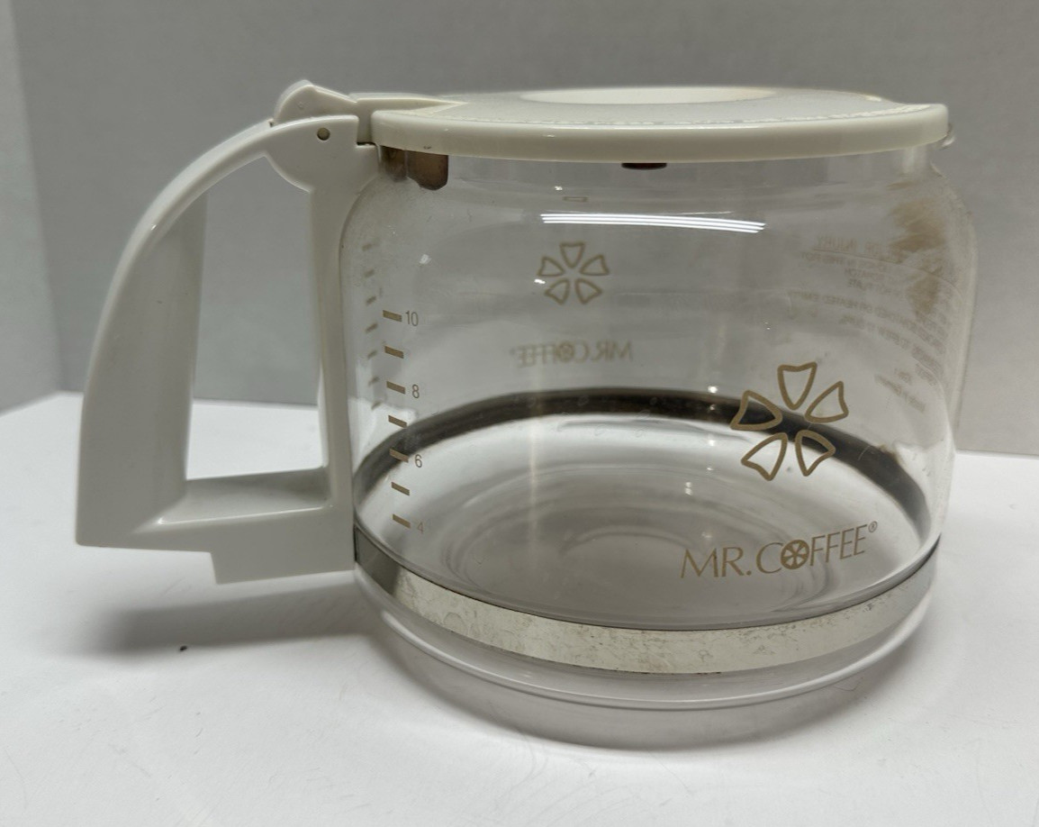 Vintage Mr. Coffee 10 Cup Glass Carafe Flowers Replacement P