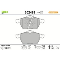 Valeo BremsbelÄGe Satz Vorne Passend FüR Audi A3 TT Seat Ibiza Leon Toledo Skoda