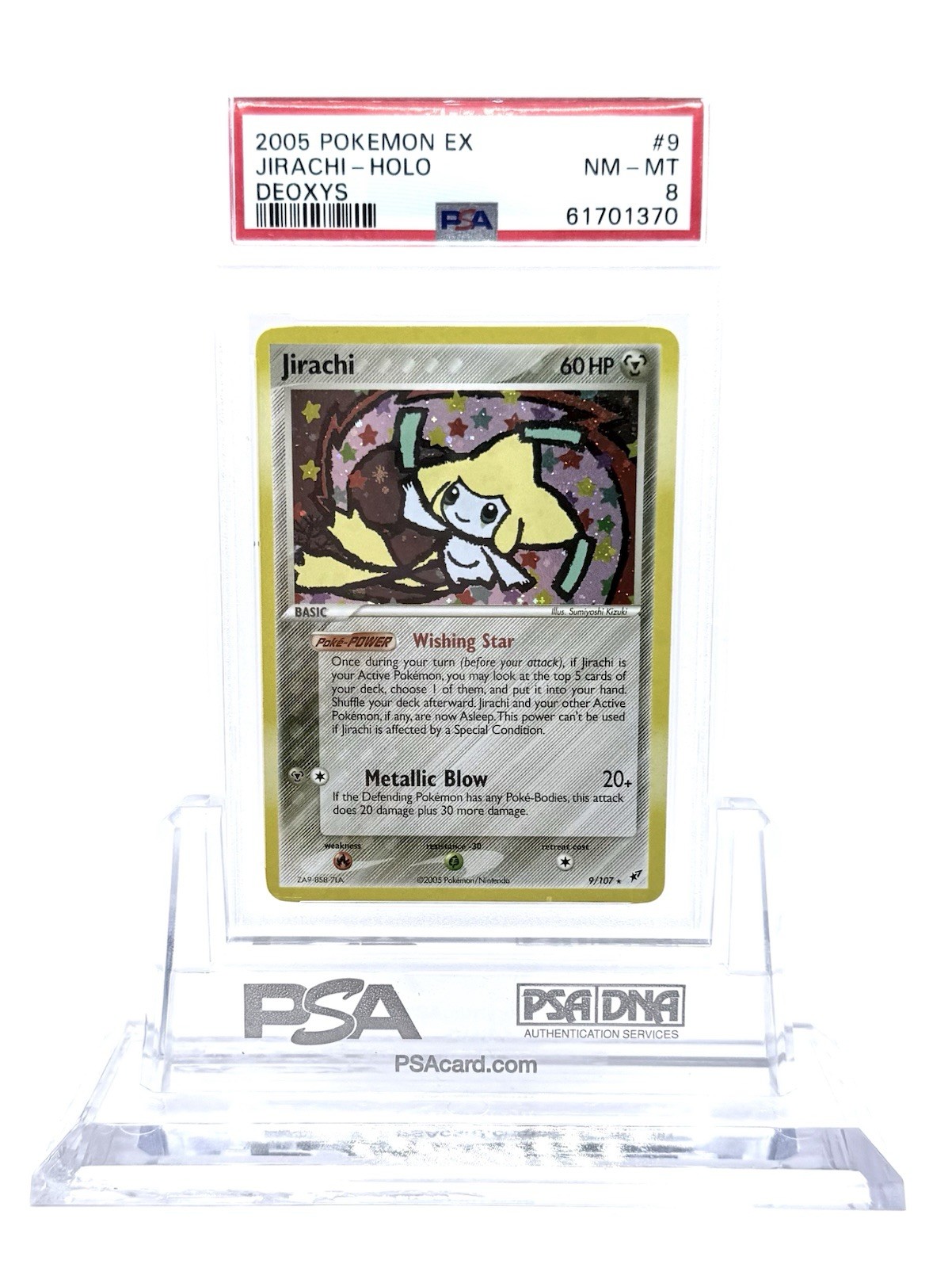 2005 POKEMON EX DEOXYS #9 JIRACHI-HOLO PSA 8