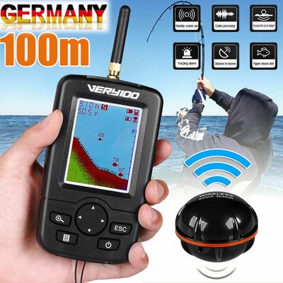 100M Profi Pro Funk Fischfinder Sonar Detektor Dot Matrix Echolot Fishfinder Set