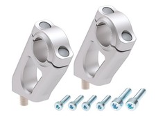 Lenkererhöhung mit Versatz 20 mm hoch, 30 mm zurück, silber für BMW R 1200 GS