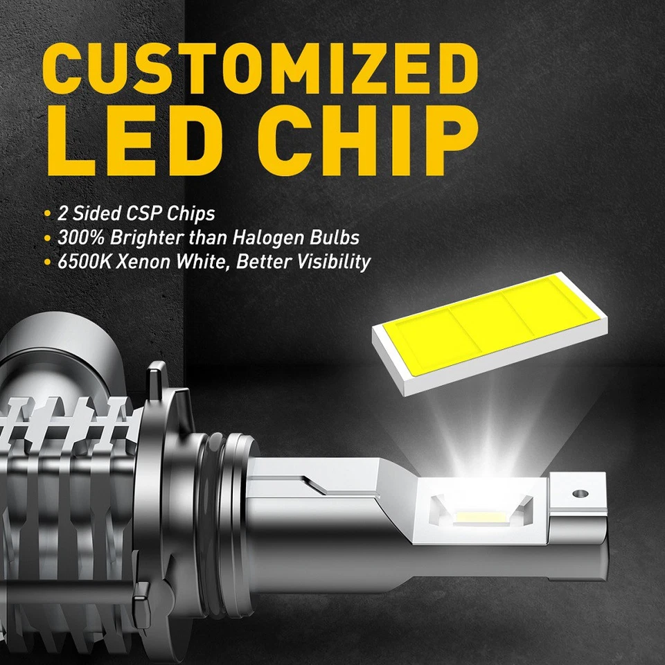 AUXITO 9006 HB4 LED Fog Lights 6000K for Mercedes Benz C320 E55 AMG SL500 SLK320 — 第 2/4 张图片