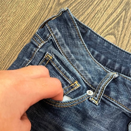 American Eagle Skinny Jeans Mid Rise Super Stretch Medium Wash Blau Gr. 10 Lang - Bild 10 von 11