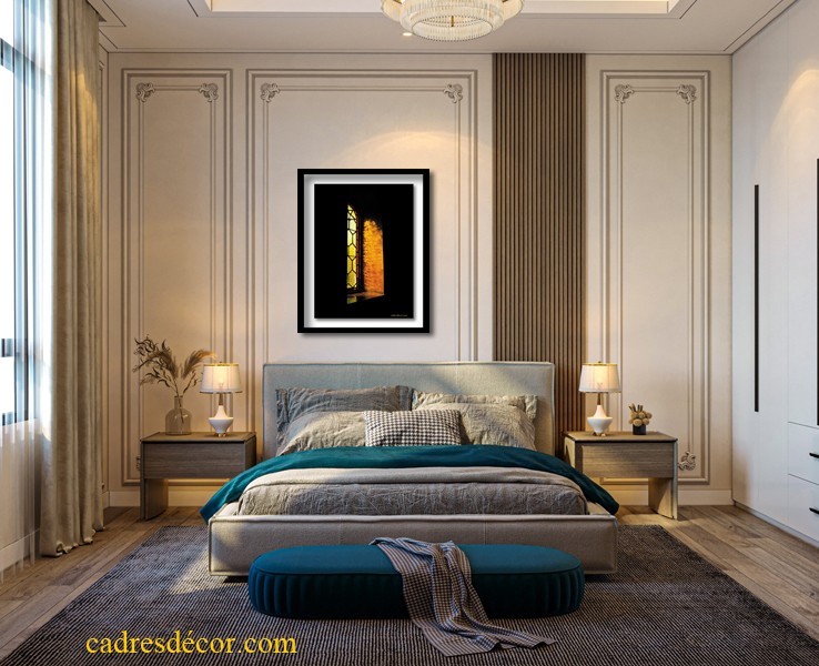 Cadre décoratif Clair Obscur 4791 encadré pour une ambiance salon chic et moderne