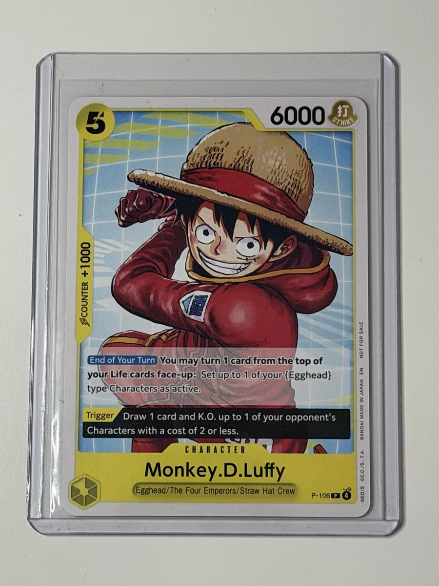 Monkey.D.Luffy P-106 One Piece Promotion Cards for sale | eBay