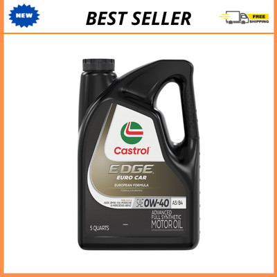 1 Pack Castrol EDGE Euro 0W-40 A3/B4 Advanced Full Synthetic Motor Oil, 5 Quarts