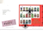 2001 BRITISH BUSES - COVENT GARDEN H/S MINI-SHEET FDC FROM COLLECTION S19