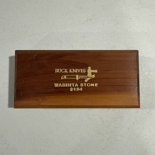 Cuchillos Buck Washita Stone #134 de colección piedra de afilar cuchillo estuche de madera de cedro