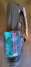 Vtg 90s Sun Mountain Front Nine Lightweight Golf Bag Blue Green Purple 4 Way