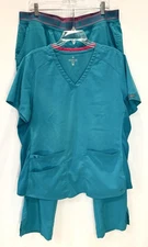 Women’s XL Med Couture Touch Scrub Set Teal (See Pics & Description!)
