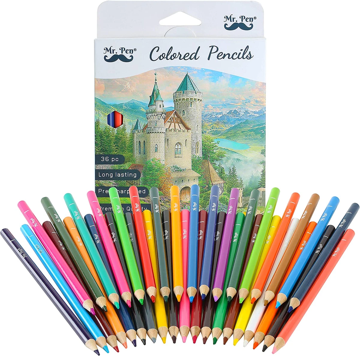 Professional Colored Pencils Set, 36 Pack, Soft Core, Adult Kids, Color  Pencil