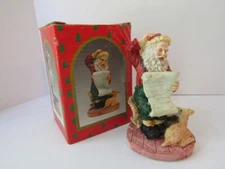 Brinn's handcrafted collectible Santa Claus figurine from 1992 Santa's Wish List