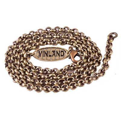 Bronze Wikinger Erbskette Bronzekette L: 60cm x 3,5mm 22g Karabinerverschluss