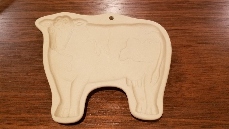 Vintage Brown Bag Cookie Art Dairy Holstein Cow Cookie Mold  1986 Retired