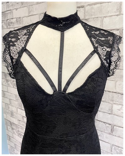 BNWT AX Paris Dress Size 12 Lace Pencil MIDI High Neck Evening Party Christmas - Picture 7 of 24