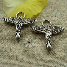 Free Ship 68 pcs tibetan silver angel charms pendant 30X29mm L-3999
