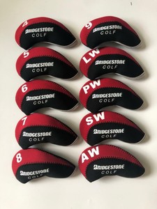 10PCS-Golf-Club-Headcovers-for-Bridgestone-Iron-Covers-4-LW-Red-amp-Black-Universal