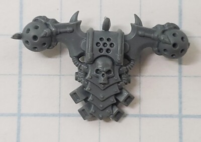 40K Chaos Space Marine Bits Legionary Backpack w Skull #136 