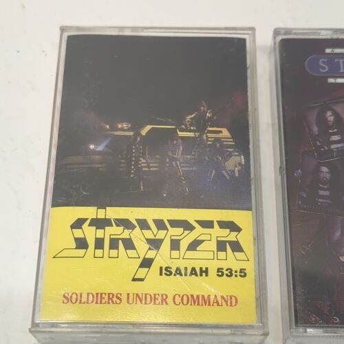 STRYPER 2 Cassette Tapes Lot Soldiers Under Command & Against the Law - READ - Picture 2 of 13