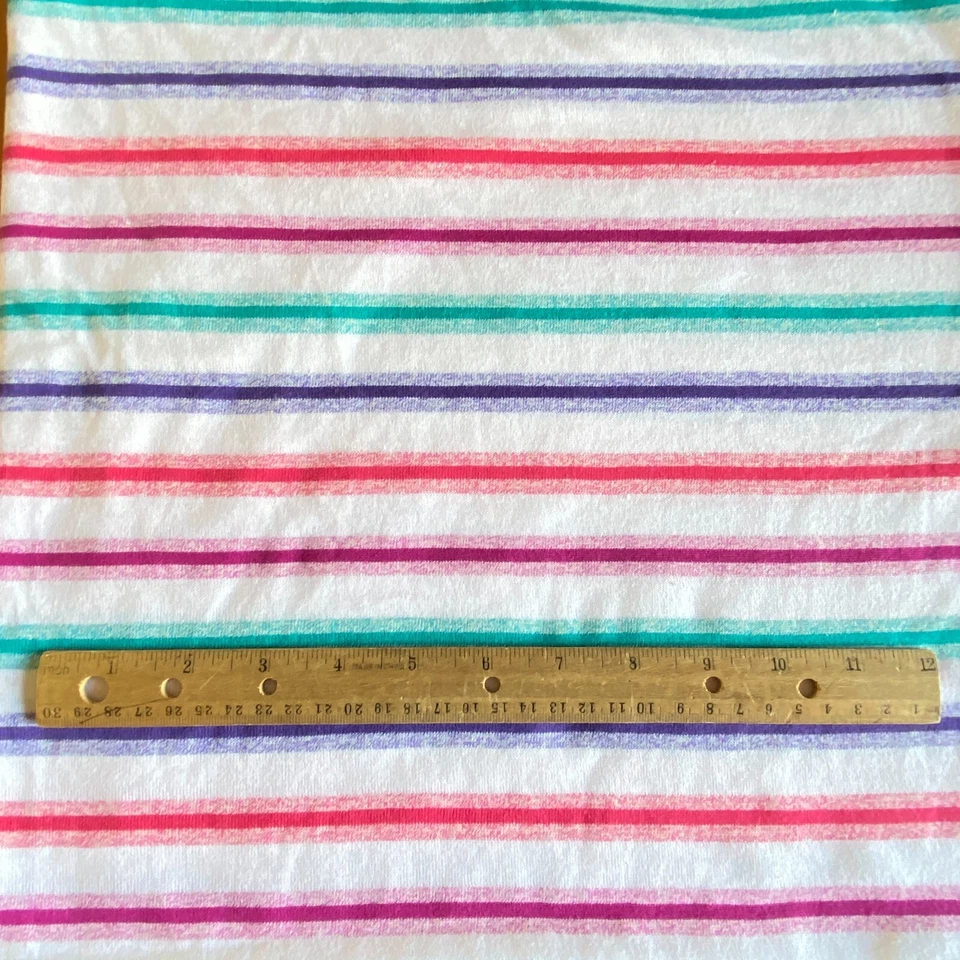 Colorful Vintage Stripe Knit Fabric 32x61 - Image 2 of 4