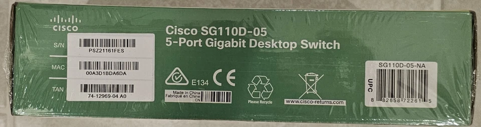 Cisco  (SG100D-05) 5-Port Gigabit Desktop Switch - Image 4 of 4