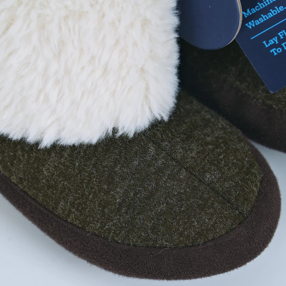 ISOTONER Feminino TAMANHO 5-6 PEQUENO Marisol BOTA MARROM CHOCOLATE CHINELO Pele Creme - Imagem 3 de 4