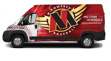 MOBILE BASEBALL STORE FULL PACKAGE WITH CUSTOM VAN AND PRO BASEBALL INVENTORY