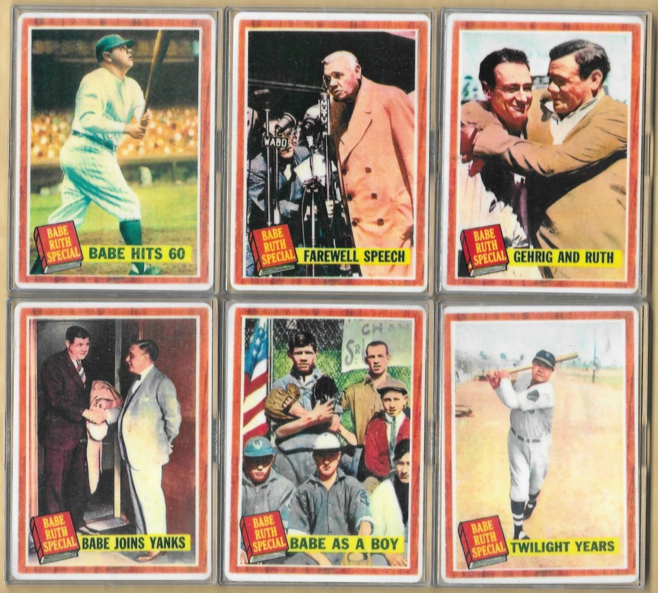Juego de 10 tarjetas de porcelana Hamilton Collection 1962 Topps Babe Ruth 1992 Foto 2 de 4