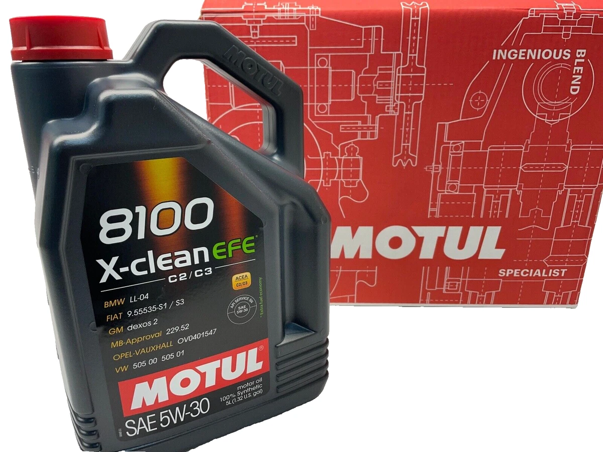 Motul 8100 X Clean EFE 5w 30 5w30 Fully Synthetic Car Engine Oil 5 Litres 5L