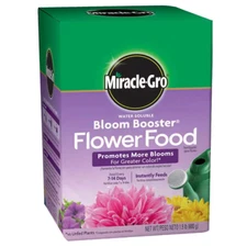 Miracle-Gro Water Soluble Fertilizer Booster Bloom Plant Food Grow Flowers 1.5lb