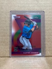 Carter Johnson 2024 Leaf Vivid Baseball 1/1 Pre Production Proof