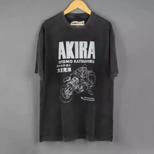 AKIRA Anime Graphic Short Sleeve Black Shirt Unisex Men Women S-5XL