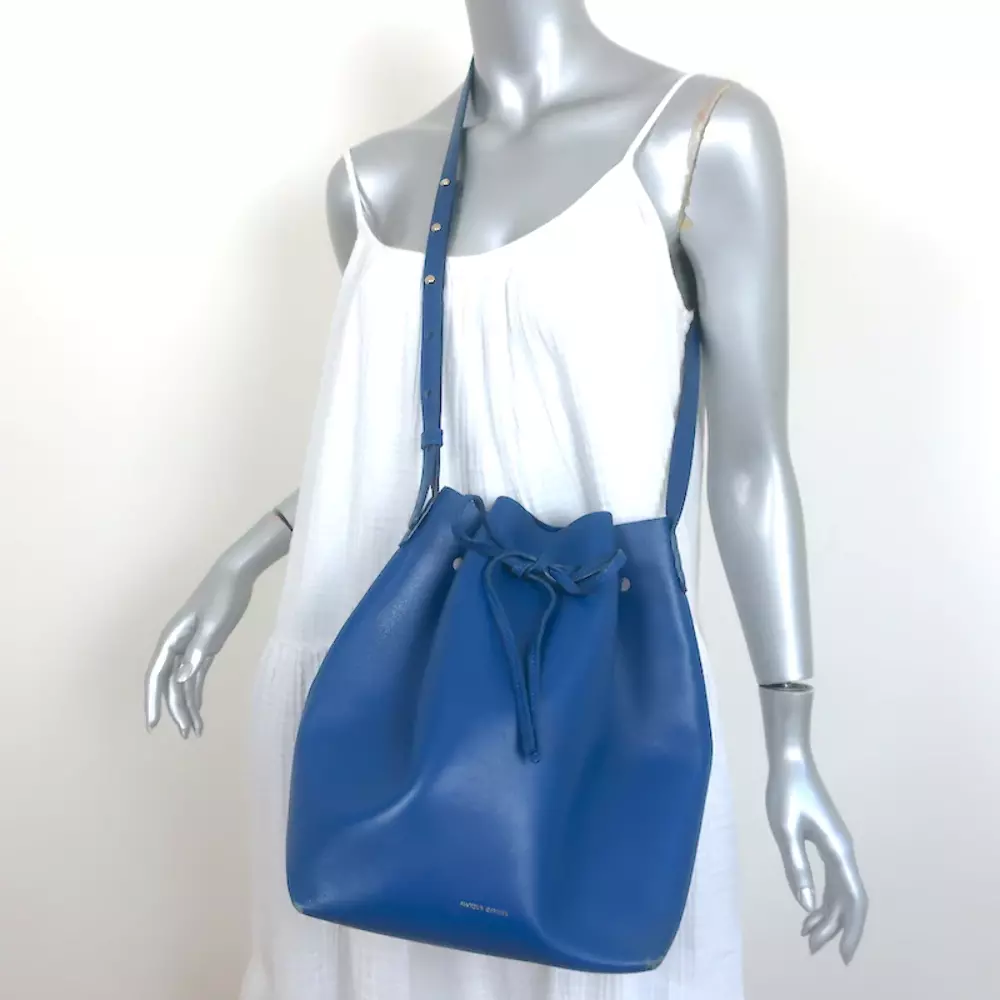 Mansur gavriel blue shop bucket bag