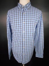 Beautiful Men's XXL 2X Ralph Lauren Chaps Easy Care Blue Plaid LS Button Shirt