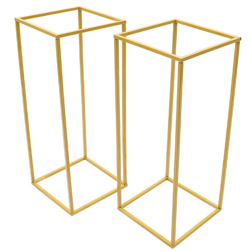 Set of 2 Gold Wedding Flower Stands Flower Display Rack For Wedding Party Decor - Picture 15 of 18