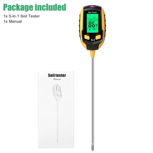 5in1 LCD Digital PH Soil Tester Plant Lawn Water Moisture Temperature Test Meter - Picture 13 of 13