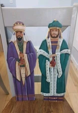  Hand Carved WoodWise Men Hand-painted Christmas Holiday Frankincense Nativity