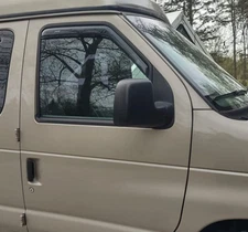 AVS 3M Tape-On In-Channel Rain Guards Vent Visors for 08-24 Ford E350 E450 E150