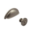Ariel Knob & Cup Handle Cabinet Door Handles Antique Pewter Finish 76mm Cup
