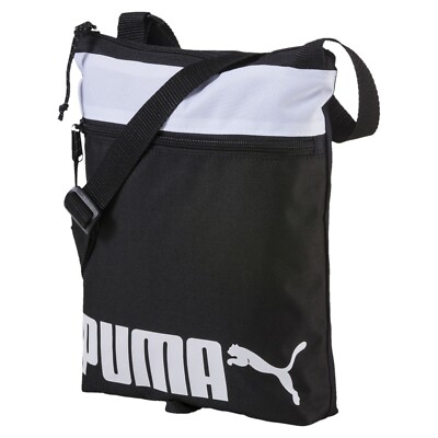 NWT PUMA SOLE PORTABLE Crossbody Shoulder BAG Travel Work Play BLACK WHT Unisex
